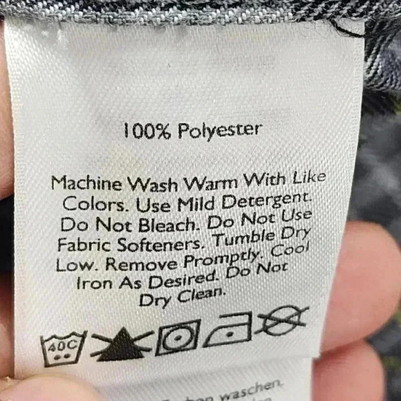 Eddie Bauer Gray Plaid Button Down Long sleeve Men's Shirt XL - Picture 6 of 8